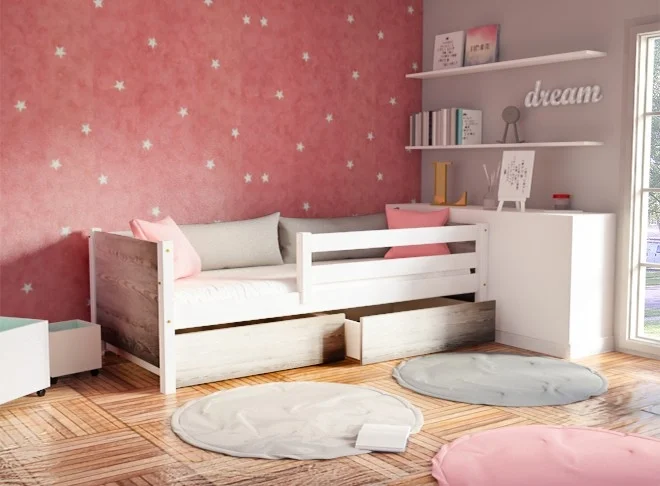 Φωτογραφία προϊόντος: MaisonPlus Καναπές κρεβάτι Dream λευκό οξιά - Ξύλο /Μελαμίνη - 100Μx210Πx72Υ