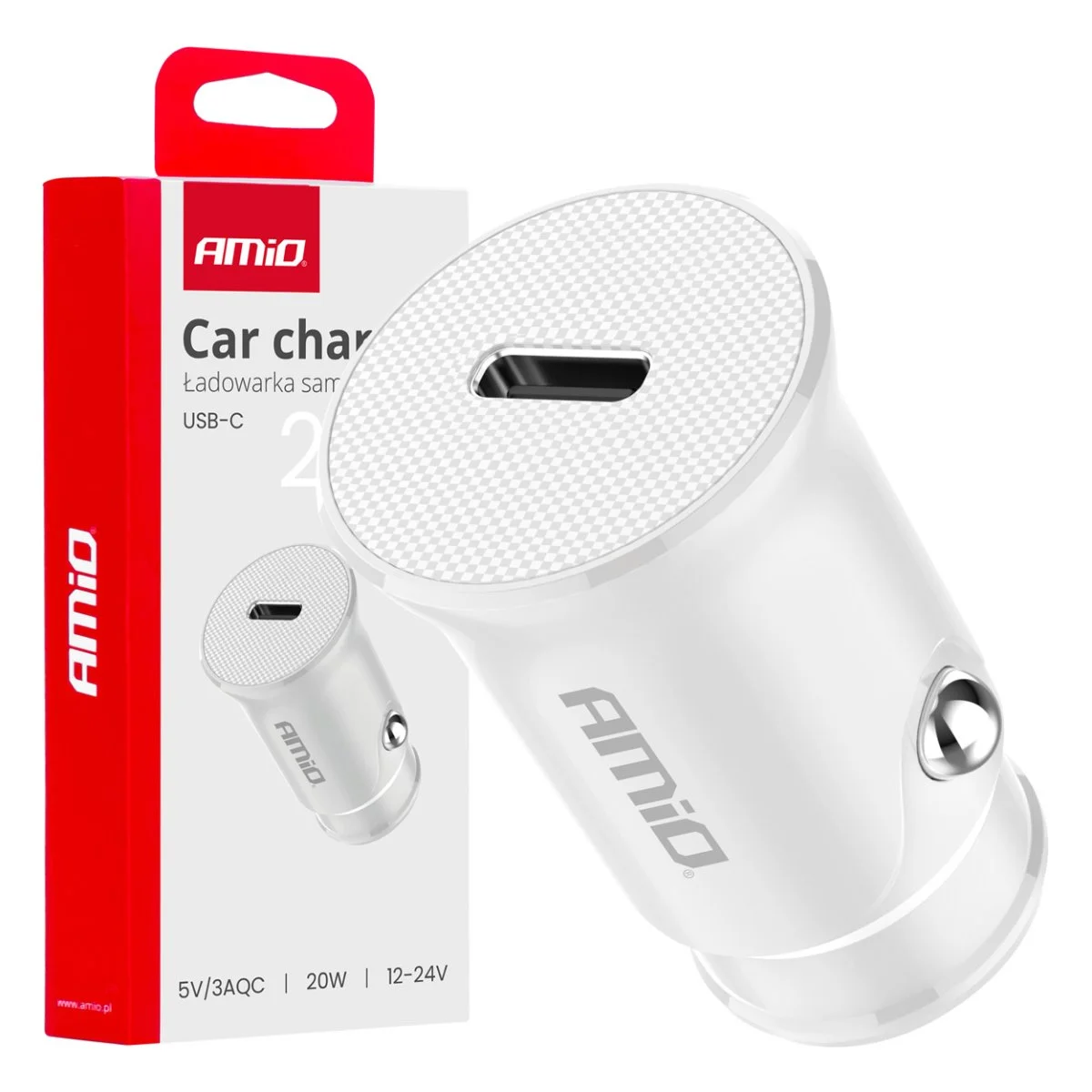 Φωτογραφία προϊόντος: AMIO ΦΟΡΤΙΣΤΗΣ ΑΝΑΠΤΗΡΑ 12/24V ΜΕ 1 ΘΥΡΑ USB-C 20W 5V/3AQC ΤΑΧΕΙΑΣ ΦΟΡΤΙΣΗΣ ΛΕΥΚΟΣ AMIO - 1 Τεμ. 03876/AM