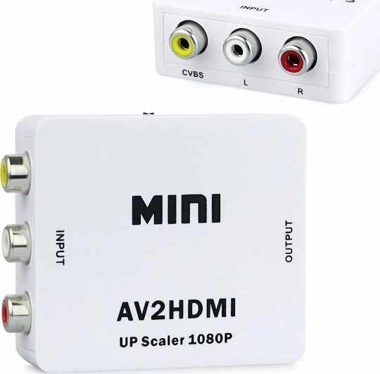 Φωτογραφία προϊόντος: AV2HDMI Μετατροπέας RCA female σε HDMI female Λευκό