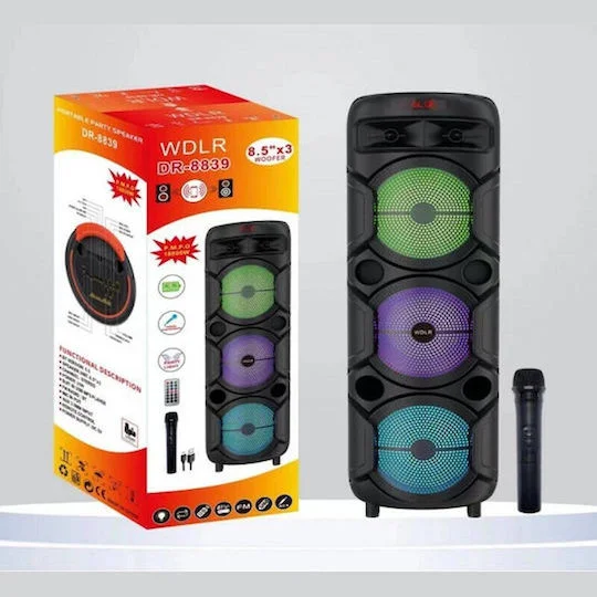 Φωτογραφία προϊόντος: ΦΟΡΗΤΟ ΗΧΕΙΟ SUBWOOFER 3x8.5 ΜΕ ΣΥΣΤΗΜΑ ΚΑΡΑΟΚΕ DR-8839