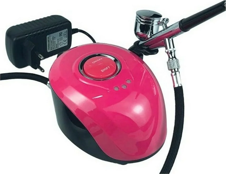 Φωτογραφία προϊόντος: Αερογράφος Mini Air Compressor ASG002 με Δοχείο 7ml και Κομπρεσέρ Πίεση 1.73bar Σετ ASG002