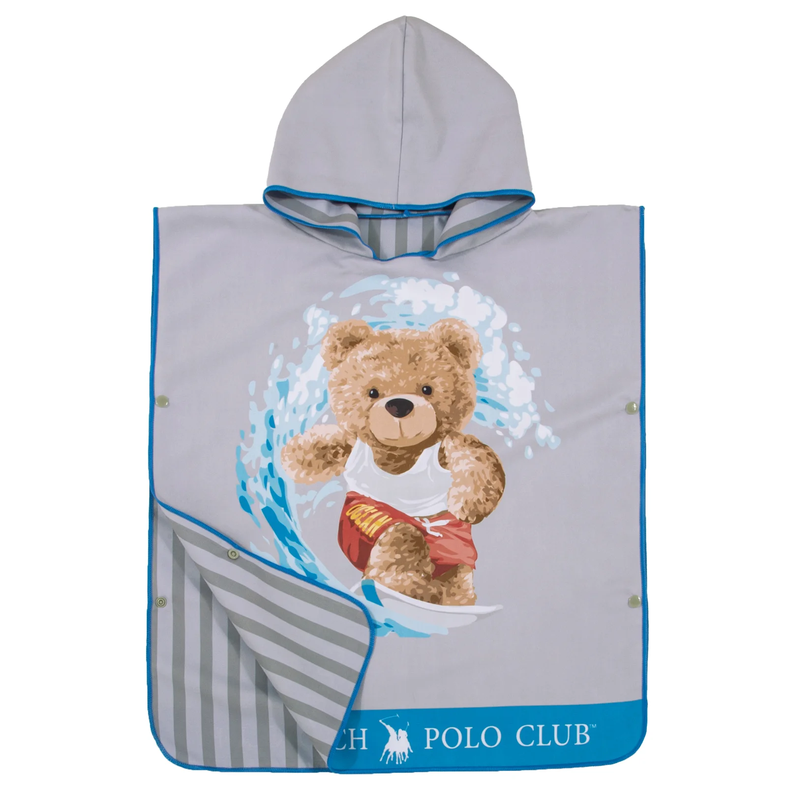 Φωτογραφία προϊόντος: Πόντσο 50x115 280gsm Greenwich Polo Club Junior 4179 Grey-Blue 100% Microfiber