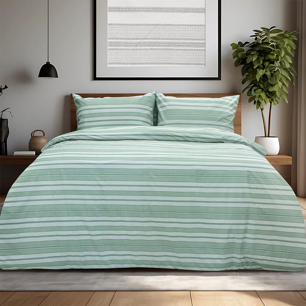 Φωτογραφία προϊόντος: Lino Home LINO Σετ Παπλωματοθήκη Υπέρδιπλη (225x245) Carril Λαδί