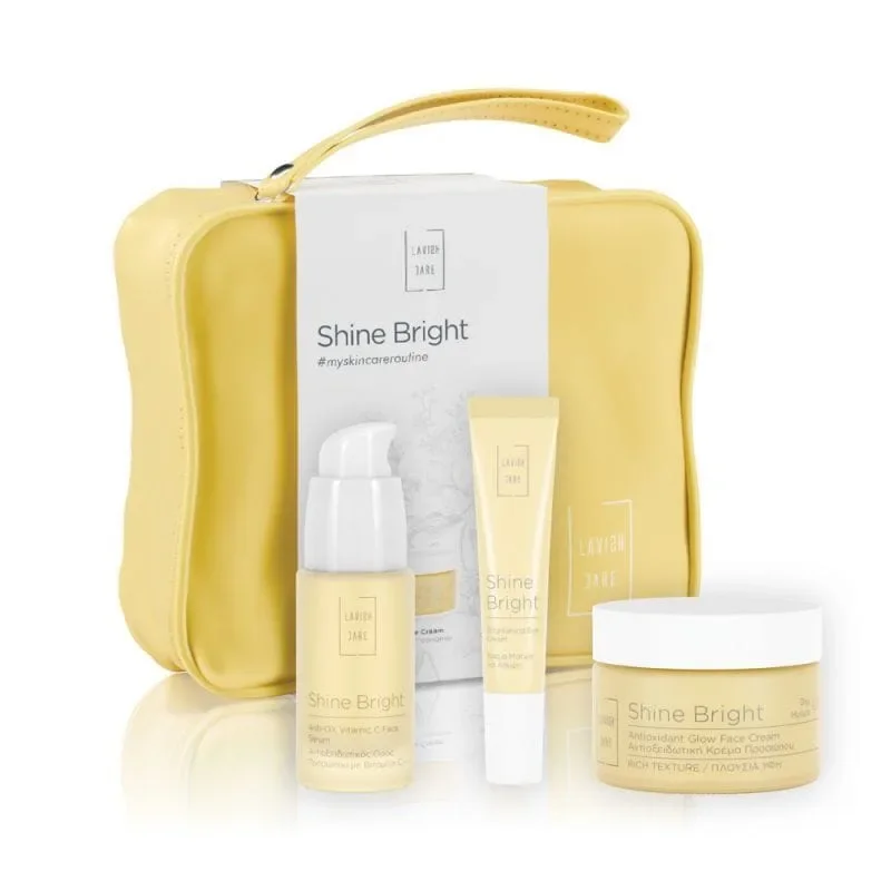 Φωτογραφία προϊόντος: Lavish Care Shine Bright Promo Σετ Περιποίησης Για Λάμψη Με Αντιοξειδωτική Κρέμα Προσώπου 50ml, Ορό Προσώπου 30ml, Κρέμα Ματιών 15ml & Δώρο Νεσεσέρ