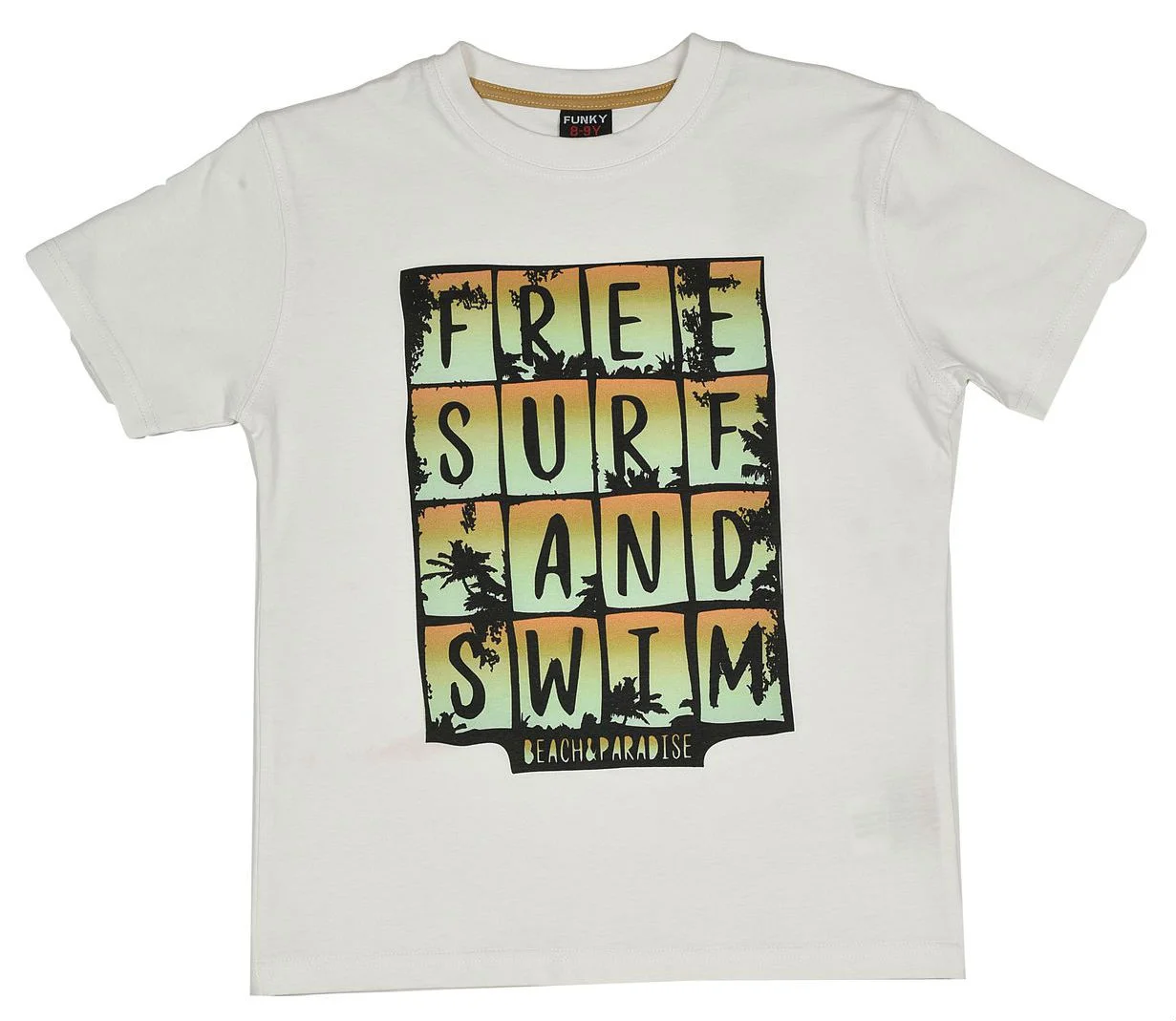 Φωτογραφία προϊόντος: For Funky Kids ΜΠΛΟΥΖΑ FREE SURF AND SWIM ΕΚΡΟΥ