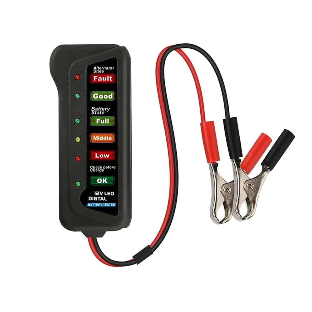 Φωτογραφία προϊόντος: 102991 Ψηφιακό Battery Tester με Κροκοδειλάκια