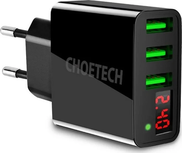 Φωτογραφία προϊόντος: Choetech C0027 Φορτιστής Χωρίς Καλώδιο με 3 Θύρες USB-A (Μαύρο)