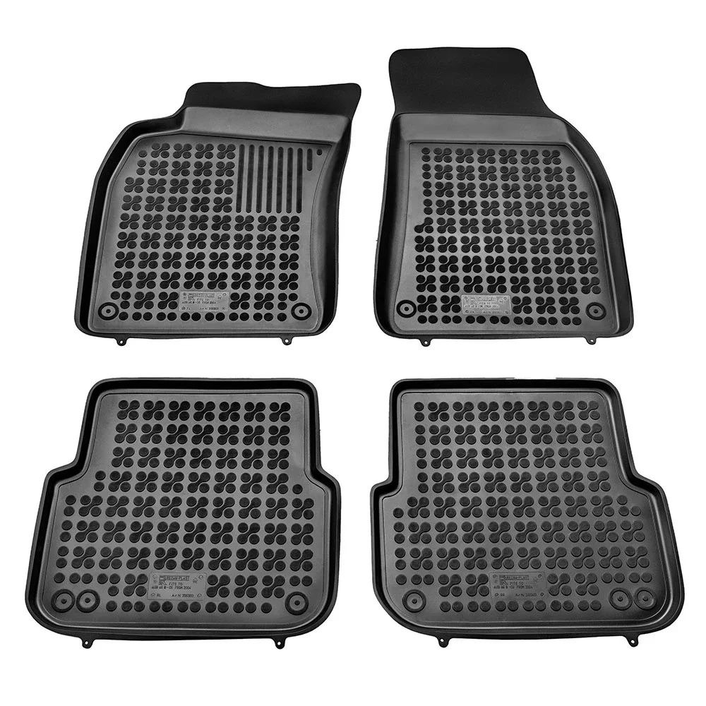Φωτογραφία προϊόντος: Audi A6 C6 Pre-Facelift (2004-2008) / Audi A6 C6 Allroad Quattro (2006-2011) λαστιχένια μαύρα πατάκια σκαφάκια Rezaw Plast - 4τμχ