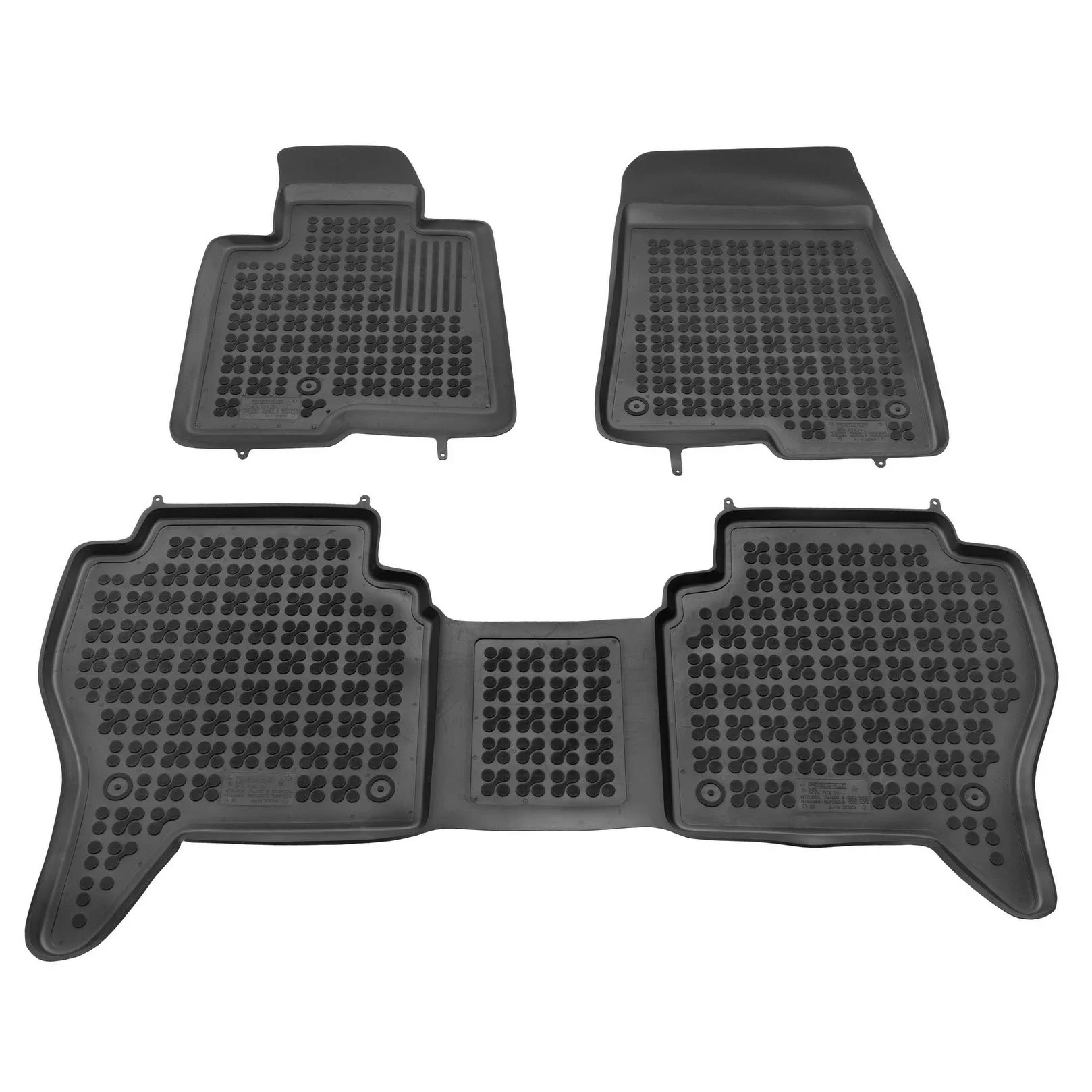 Φωτογραφία προϊόντος: Mitsubishi Pajero (2002-2006) 5D Facelift λαστιχένια μαύρα πατάκια σκαφάκια Rezaw Plast - 3τμχ