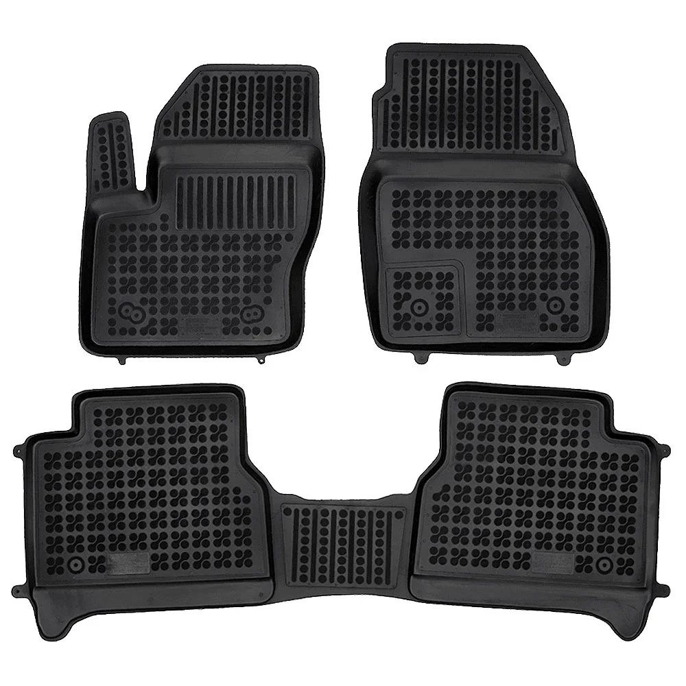 Φωτογραφία προϊόντος: Ford Tourneo Connect II / Ford Transit Connect II (2013+) λαστιχένια μαύρα πατάκια σκαφάκια Rezaw Plast - 3τμχ