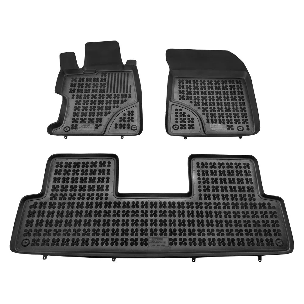 Φωτογραφία προϊόντος: Honda Civic IX (2012-2015) Sedan λαστιχένια μαύρα πατάκια σκαφάκια Rezaw Plast - 3τμχ