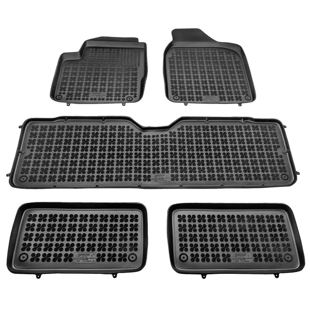 Φωτογραφία προϊόντος: VW Sharan / Seat Alhambra (1996-2010) / Ford Galaxy (1996-2006) 7 θέσεις λαστιχένια μαύρα πατάκια σκαφάκια Rezaw Plast - 5τμχ
