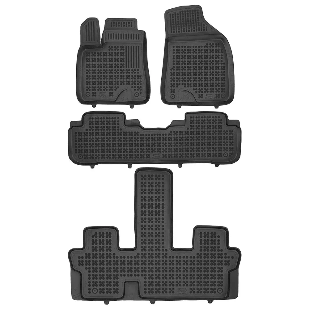 Φωτογραφία προϊόντος: Toyota Highlander (2013-2019) 7 θέσεις λαστιχένια μαύρα πατάκια σκαφάκια Rezaw Plast - 4τμχ
