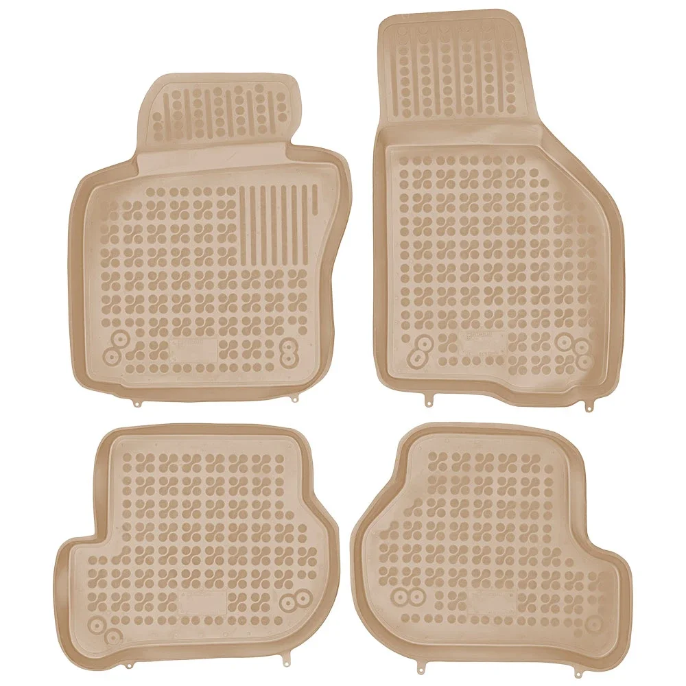 Φωτογραφία προϊόντος: VW Golf 5 / 6 / VW Jetta / Seat Leon (2004-2012) / VW Scirocco / Skoda Octavia 2 (2004-2013) λαστιχένια μπεζ πατάκια σκαφάκια Rezaw Plast - 4τμχ