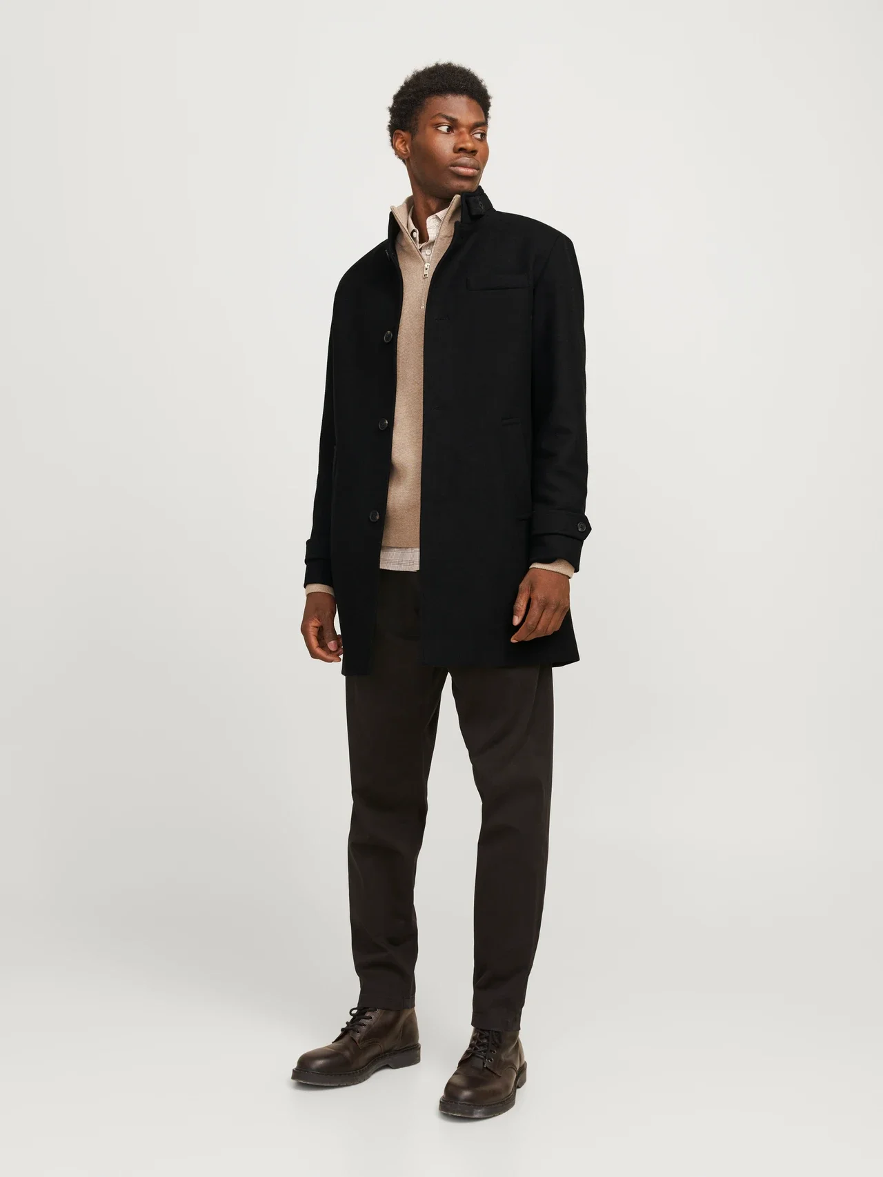 Φωτογραφία προϊόντος: jack and jones JACK+JONES JJEMELTON TON WOOL BLEND COAT 12258672 (BLACK)