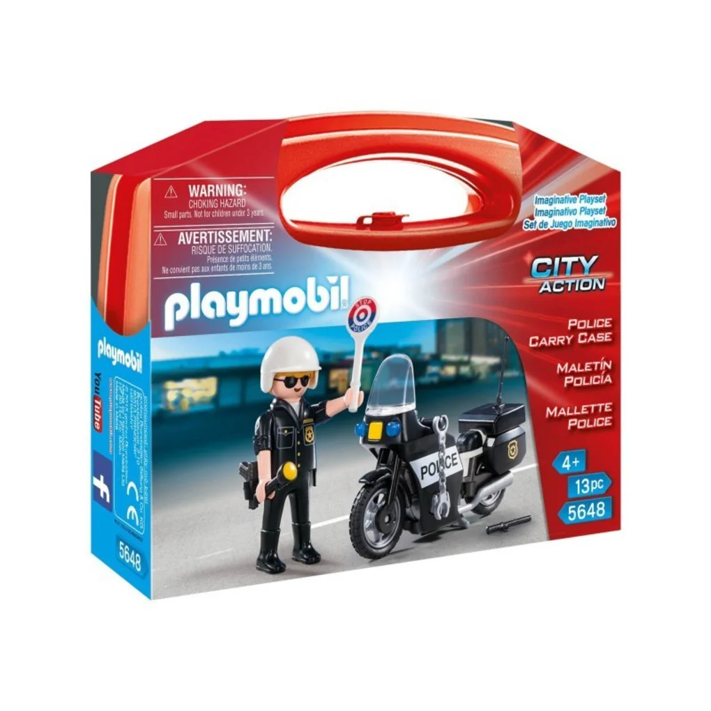 Φωτογραφία προϊόντος: Playmobil Βαλιτσάκι Αστυνόμος με μοτοσικλέτα