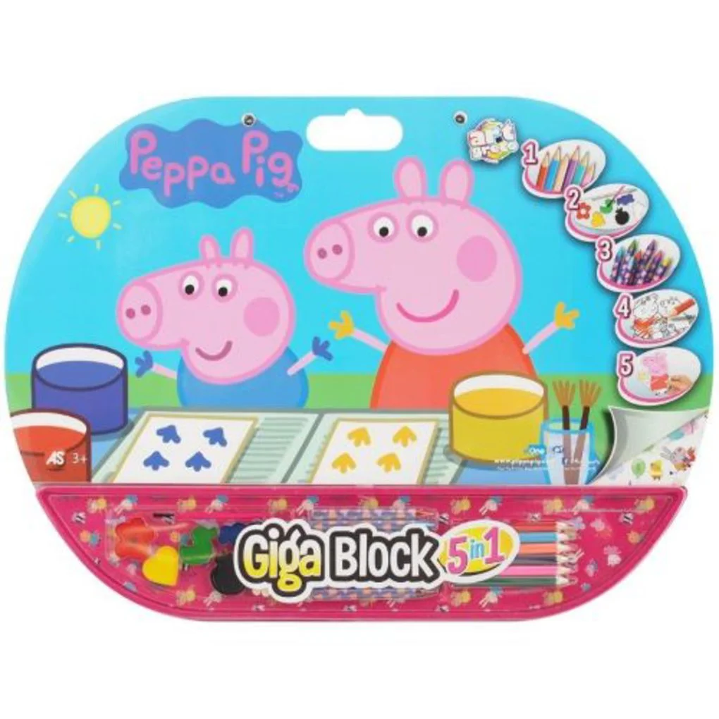 Φωτογραφία προϊόντος: ΣΕΤ ΖΩΓΡΑΦΙΚΗΣ GIGA BLOCK 5 IN 1 PEPPA