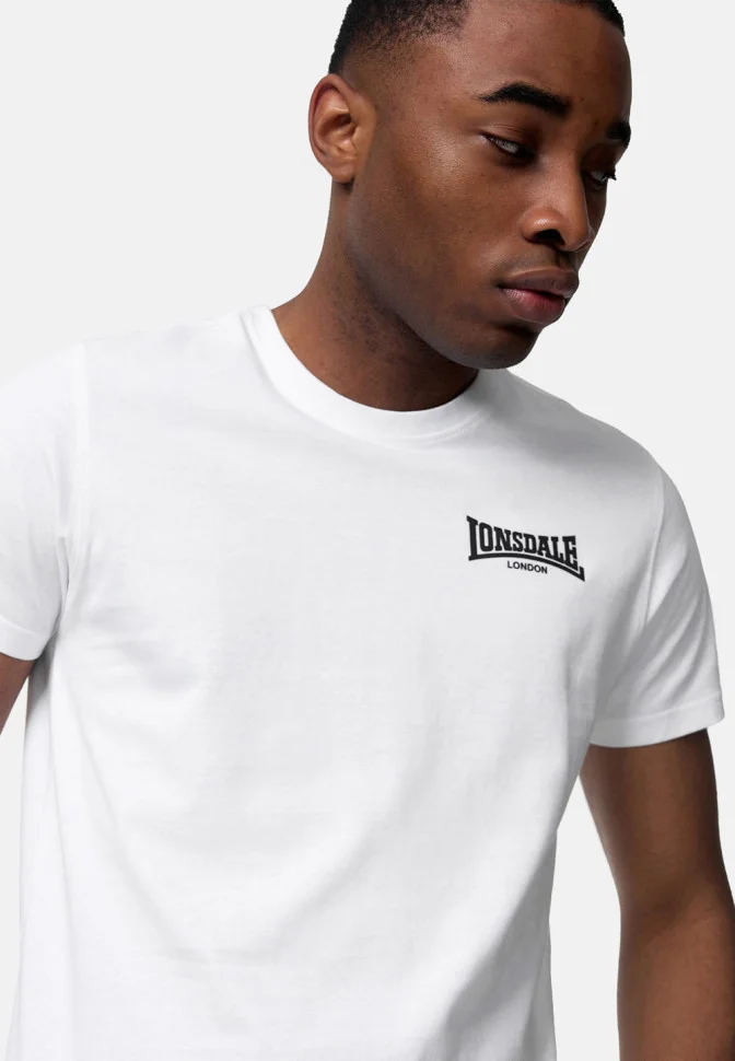 Φωτογραφία προϊόντος: LONSDALE T-SHIRT SLIM FIT ELMDON WHITE 117108-7509