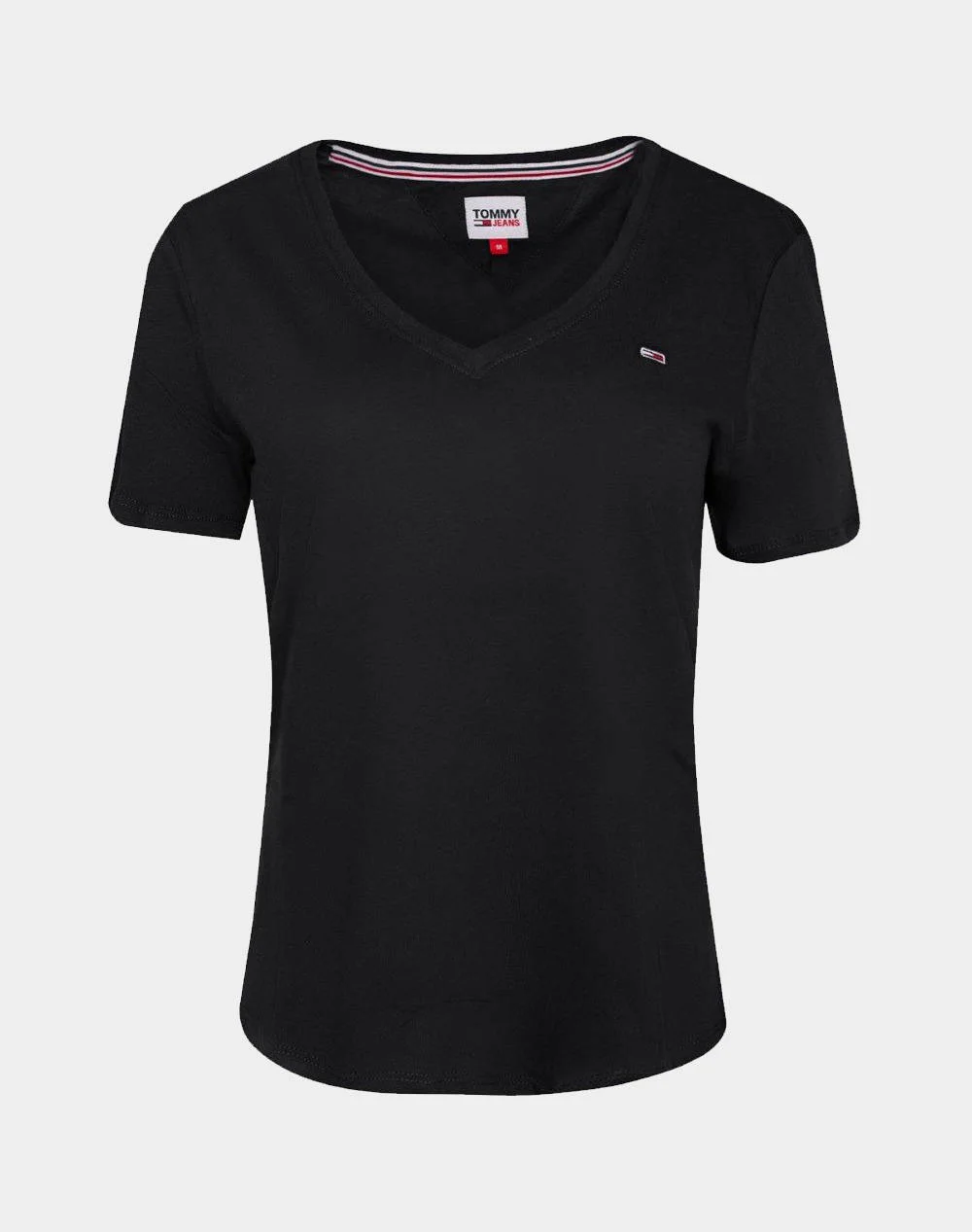 Φωτογραφία προϊόντος: TOMMY HILFIGER TOMMY JEANS V NECK SLIM FIT T-SHIRT WOMEN ΜΑΥΡΟ (DW0DW14617-BDS)
