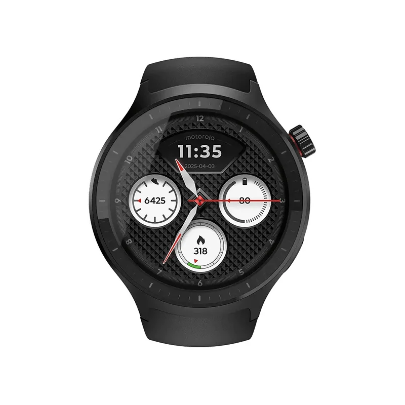 Φωτογραφία προϊόντος: Motorola Moto Watch Aluminium 47mm (Matte Black with PANTONE Volcanic Ash Band) (PG38C08254)