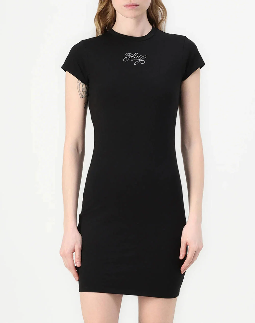Φωτογραφία προϊόντος: HUGO NALIX RHINESTONES SHORTSLEEVE MINI DRESS WOMEN HUGO ΜΑΥΡΟ (50537240-001)