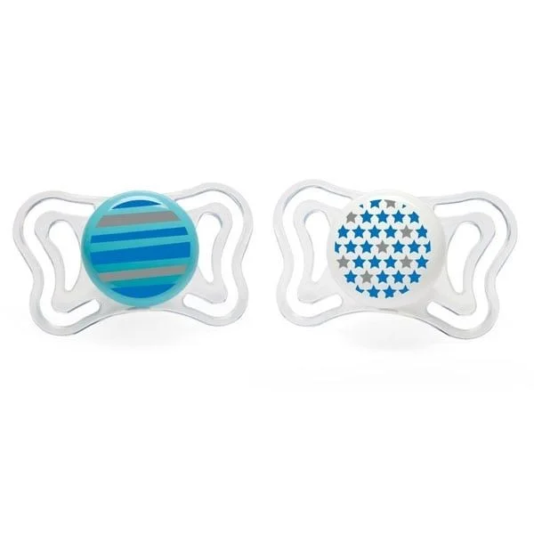 Φωτογραφία προϊόντος: Chicco πιπίλα PHYSIO LIGHT σιέλ(stars+strips) 6-16 Μ (2 τμχ)