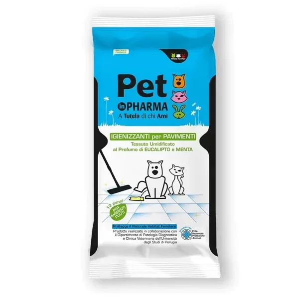 Φωτογραφία προϊόντος: Pet In Pharma Καθαριστικά Μαντηλάκια Δαπέδου 12 τμχ