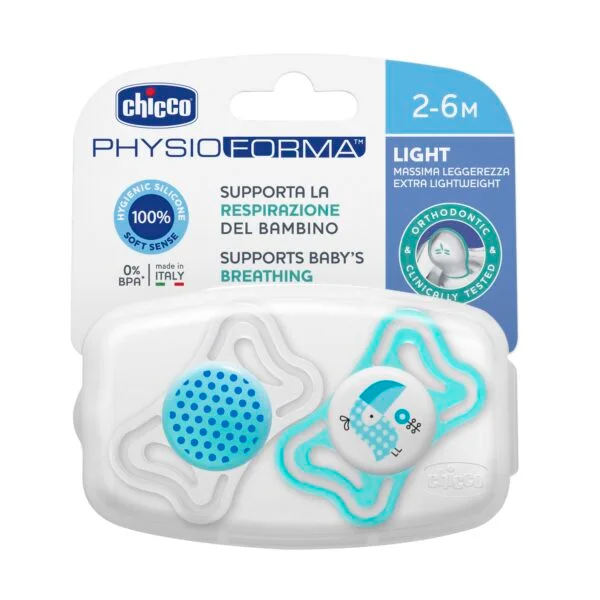 Φωτογραφία προϊόντος: Πιπίλα PHYSIO LIGHT ΣΙΕΛ 2-6Μ (2ΤΜΧ)(dots+tucan)