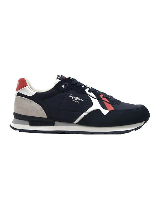 Φωτογραφία προϊόντος: ΑΝΔΡΙΚΑ SNEAKERS PEPE JEANS BRIT ROAD M NAVY BLUE ΣΚΟΥΡΟ ΜΠΛΕ