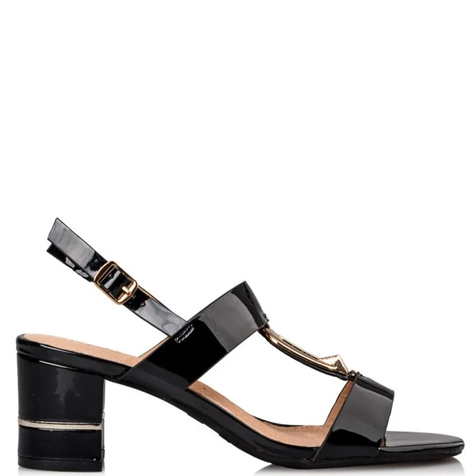 Φωτογραφία προϊόντος: ΓΥΝΑΙΚΕΙΑ ΠΕΔΙΛΑ MID HEEL SANDALS MISS NV ΜΑΥΡΟ