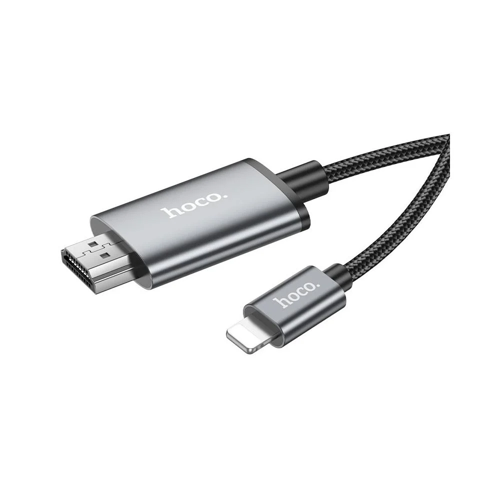 Φωτογραφία προϊόντος: Hoco Ua27 Cable HDMI male - Lightning male 2m Γκρι