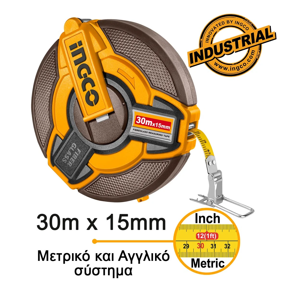 Φωτογραφία προϊόντος: Μετροταινία 30m x 15mm HFMT1830 INGCO INGCO