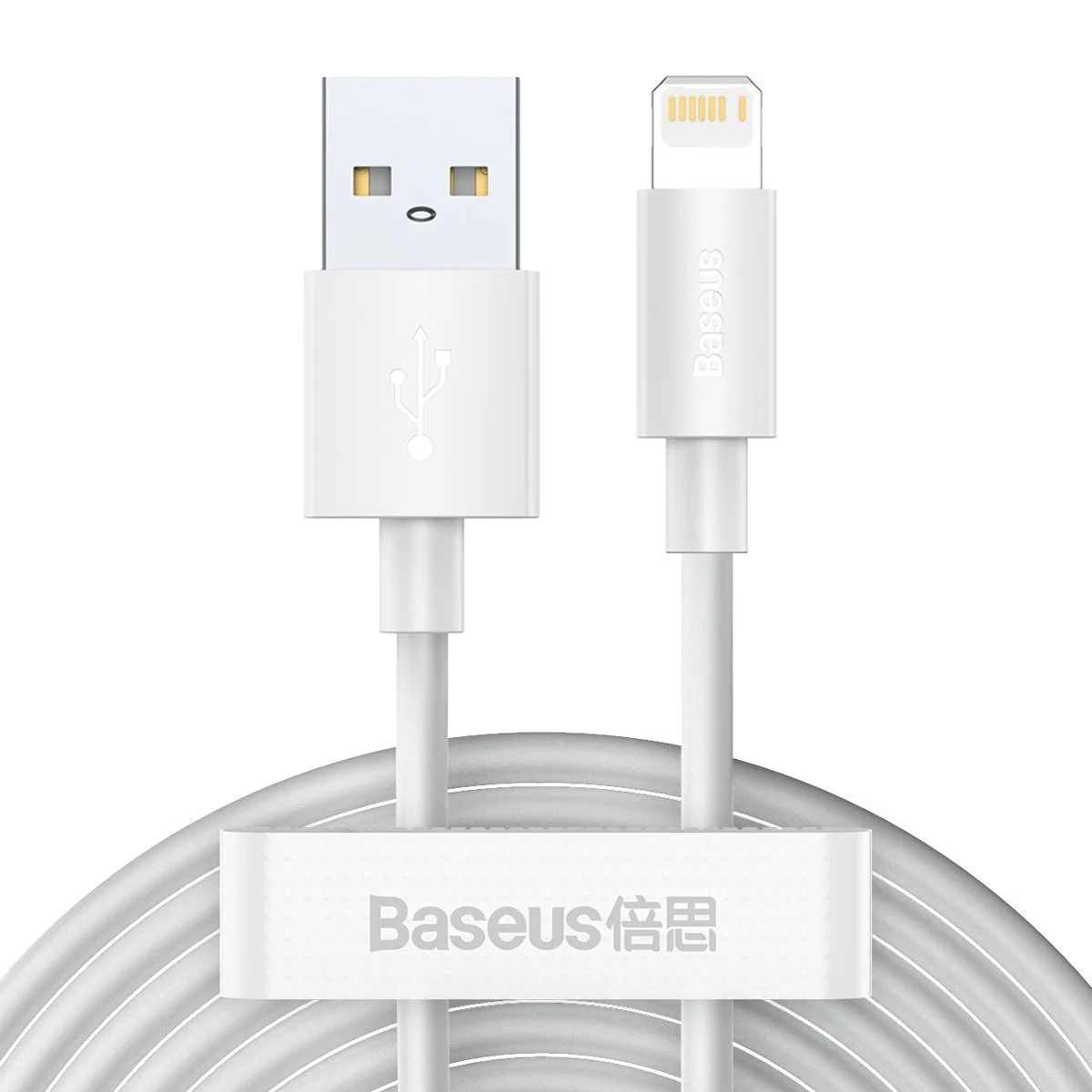 Φωτογραφία προϊόντος: Baseus USB to Lightning Cable 2.4A (2PCS/Set) 1.5m White