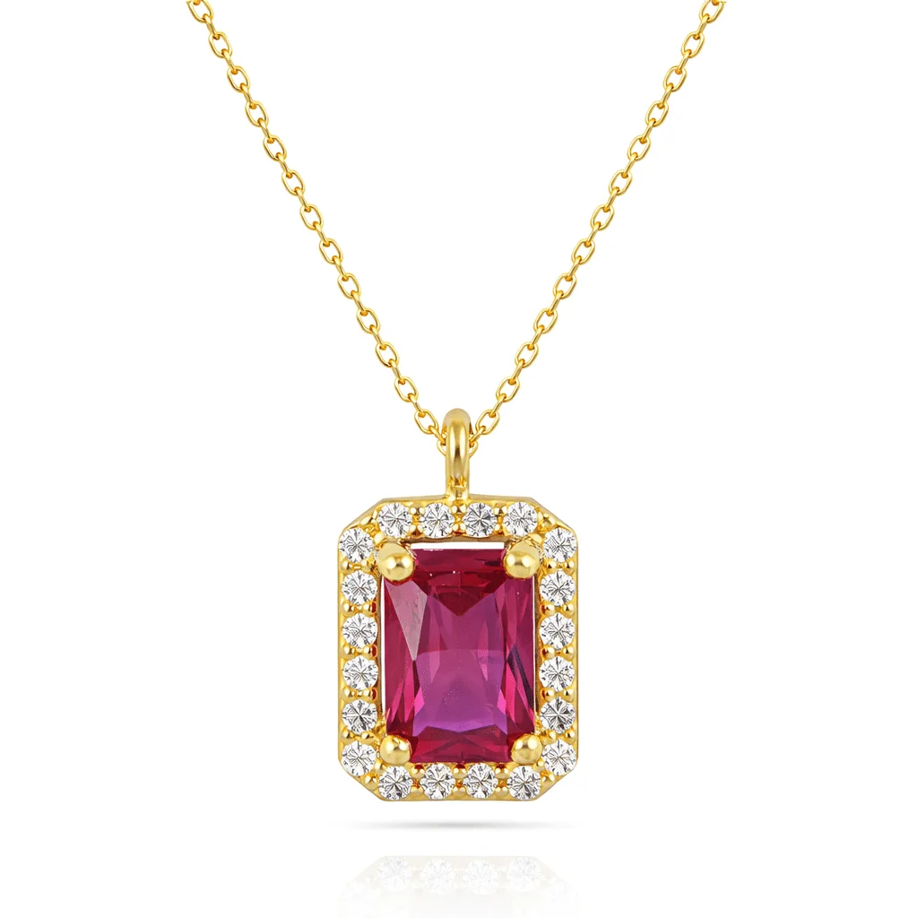 Φωτογραφία προϊόντος: fenixjewelry Κολιε Γυναικειο κ14 Χρυσο Κοκκινο Ζιργκον 6341κκ