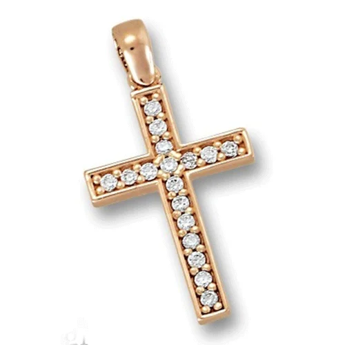 Φωτογραφία προϊόντος: fenixjewelry Ρόζ Χρυσός σταυρός 14κ ΣΤ5002Ρ