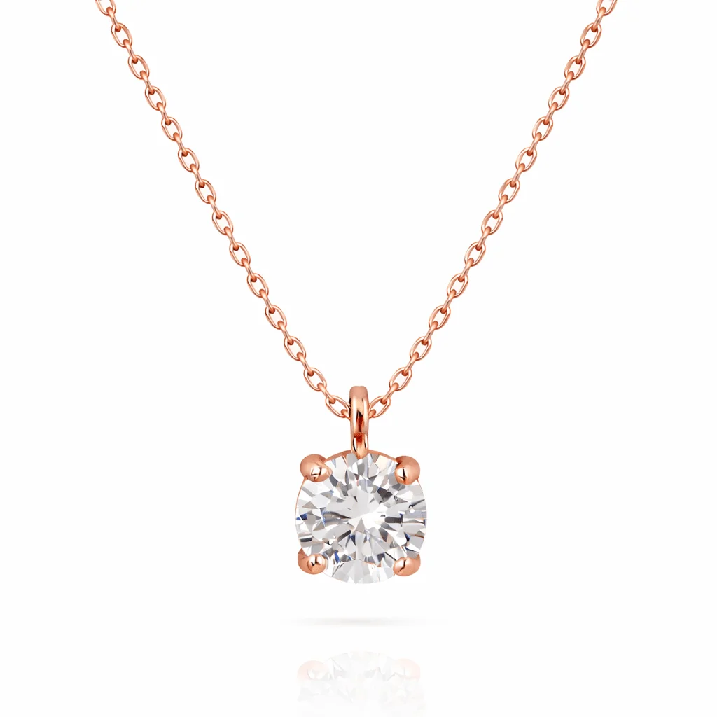 Φωτογραφία προϊόντος: fenixjewelry Κολιε Γυναικειο κ14 Ροζ Χρυσο Ζιργκον 991Ρ