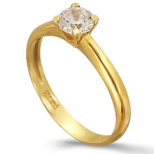 Φωτογραφία προϊόντος: fenixjewelry Χρυσό Μονόπετρο Δαχτυλίδι 14k 0497Κ1
