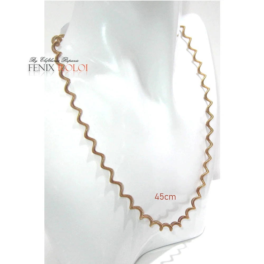 Φωτογραφία προϊόντος: fenixjewelry Αλυσίδα Χρυσή Ζικ Ζακ Χρυσο Κ14 ΧΑ15