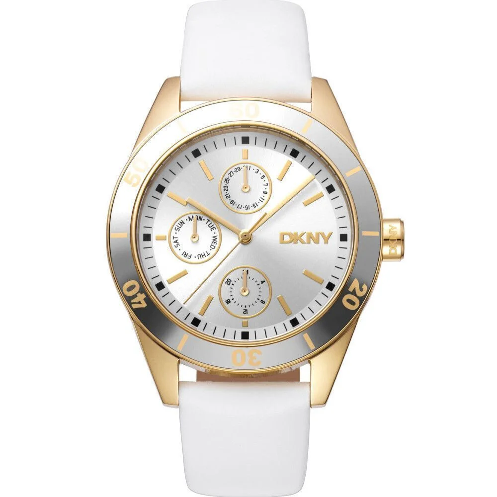 Φωτογραφία προϊόντος: DKNY Nolita Sport, Women s Multifunction Watch, White Leather Strap DK1L028L0025