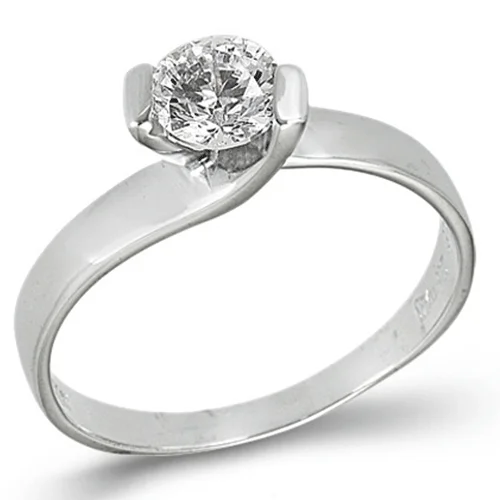 Φωτογραφία προϊόντος: fenixjewelry Λευκόχρυσο Μονόπετρο Δαχτυλίδι 14k 0289Λ