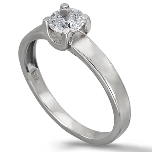 Φωτογραφία προϊόντος: fenixjewelry Λευκόχρυσό Μονόπετρο Δαχτυλίδι 14k 0313Λ1