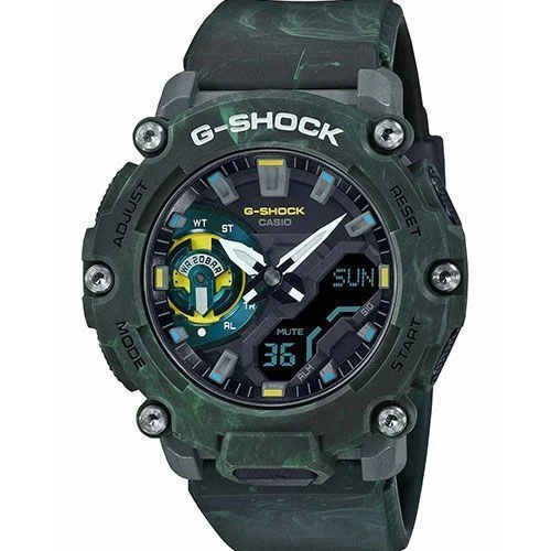Φωτογραφία προϊόντος: CASIO G-Shock Chronograph Green Resin Strap GA-2200MFR-3AER