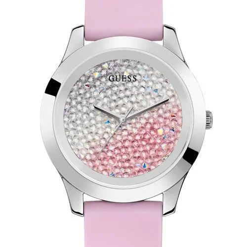Φωτογραφία προϊόντος: Ρολόγια GUESS Crystals Pink Rubber Strap W1223L1