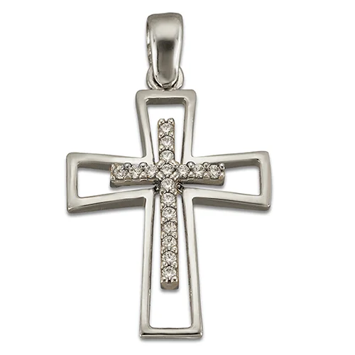 Φωτογραφία προϊόντος: fenixjewelry Λευκός Χρυσός σταυρός 14κ ΣΤ4058Λ