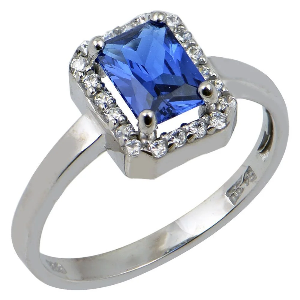 Φωτογραφία προϊόντος: fenixjewelry Λευκοχρυσο Δαχτυλίδι 14κ Μπλε Ζιργκον 3441