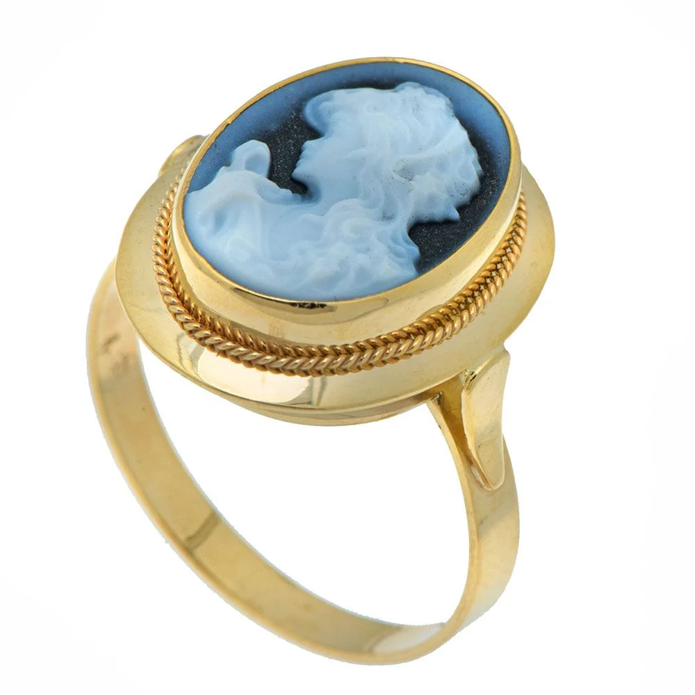 Φωτογραφία προϊόντος: fenixjewelry Χρυσό Δαχτυλίδι 18k Cameo Shel 5030k