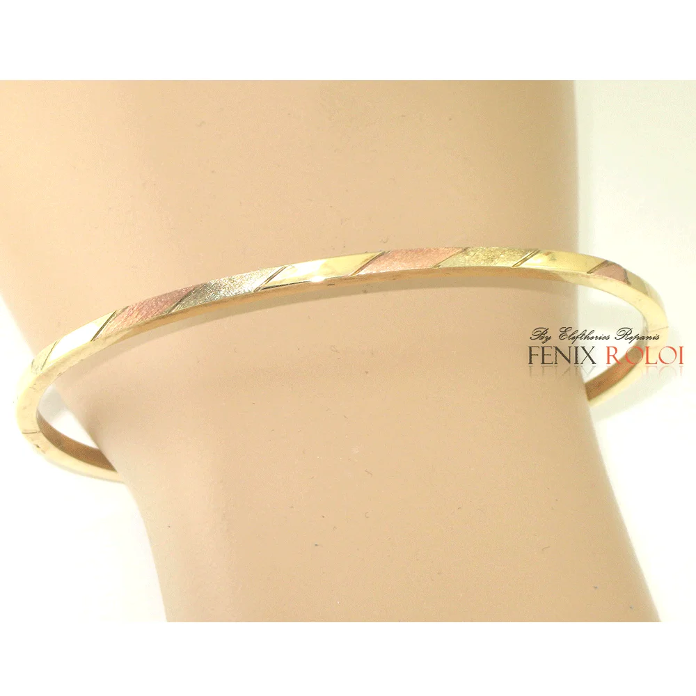 Φωτογραφία προϊόντος: fenixjewelry Τριχρωμη Σταθερη Χρυση Χειροπεδα XSΧ008
