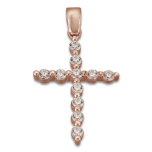 Φωτογραφία προϊόντος: fenixjewelry Ρόζ Χρυσός σταυρός 14κ ΣΤ5021Ρ