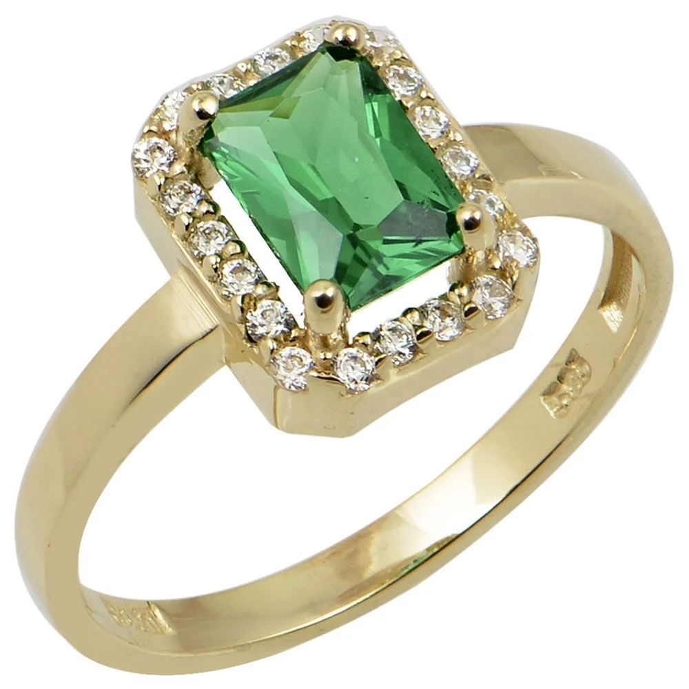 Φωτογραφία προϊόντος: fenixjewelry Χρυσό Δαχτυλίδι 14κ Πρασινο Ζιργκον 3441k