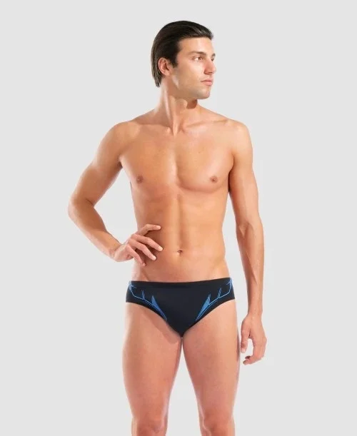 Φωτογραφία προϊόντος: Arena Men's Graphic Swim Briefs Slip Μαύρο - Γαλάζιο 011187-508 (Arena)